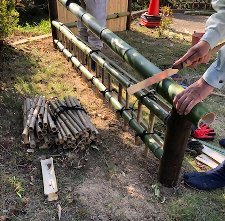 金閣寺垣 制作